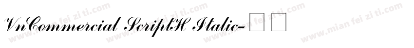 VnCommercial ScriptH Italic字体转换
